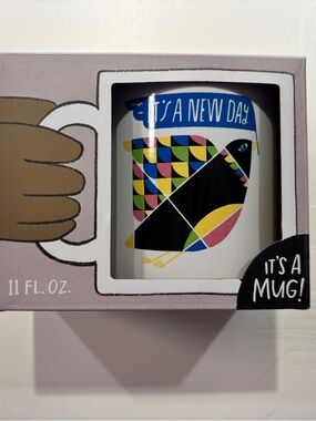 Lisa Congdon Its A New Day Double Sided 11 oz Ceramic Coffee Mug New in Box